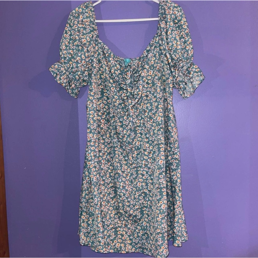 SHEIN Plus Floral Milkmaid Dress